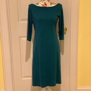 W Worth teal 3/4 sleeved dress size 8